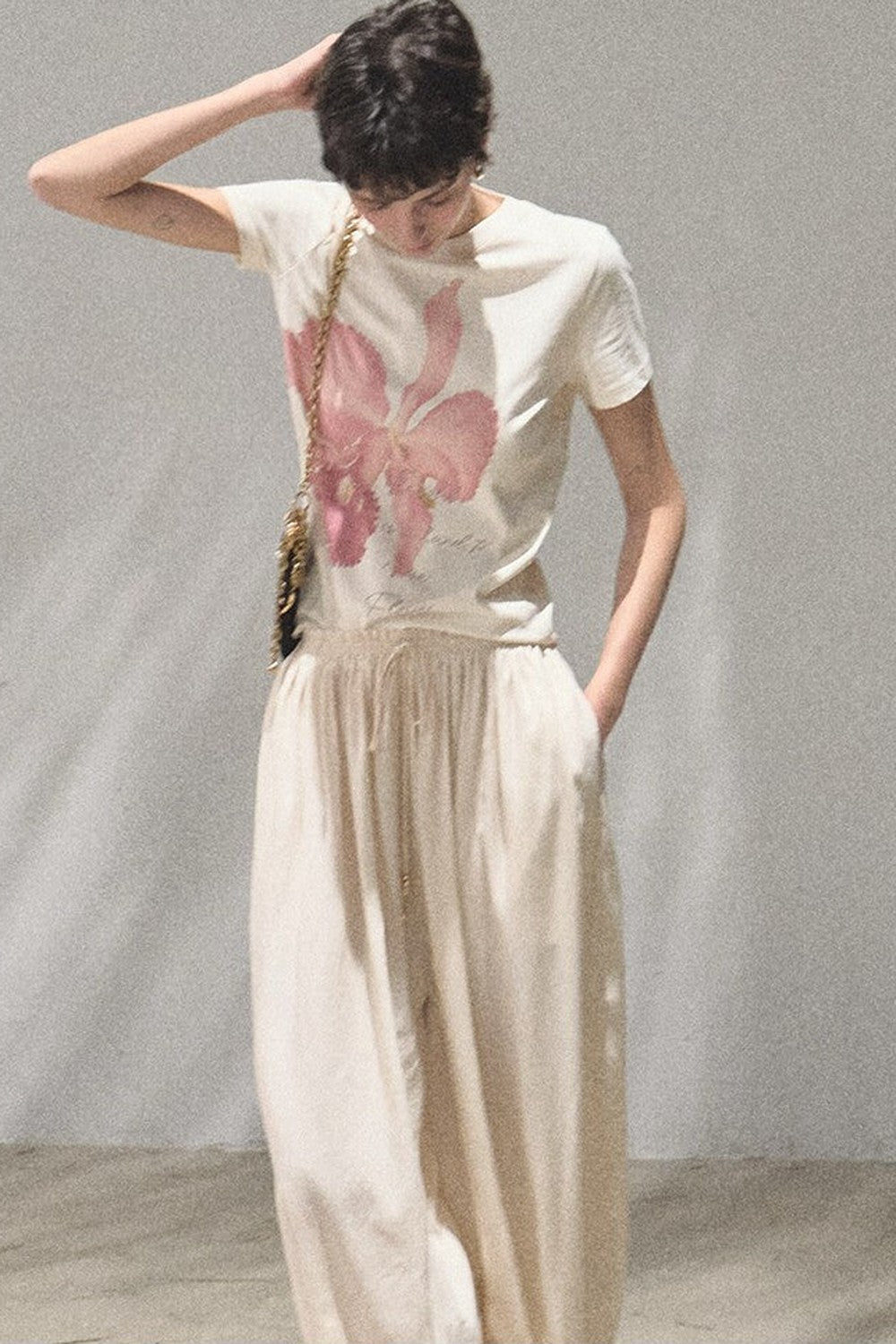 Cotton Printed Short Sleeve Top