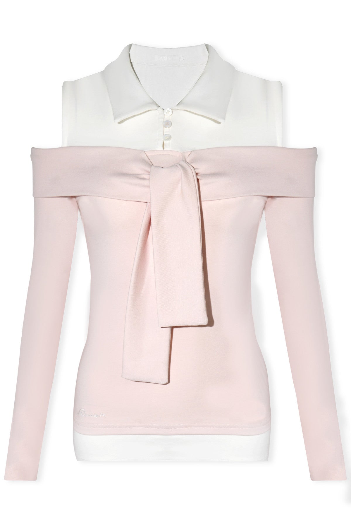 Off-Shoulder Layered-Look Tie Top
