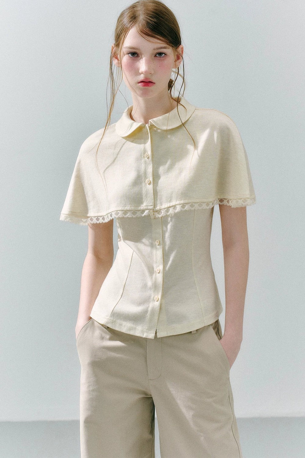 Cape Shirt and Skirt Set