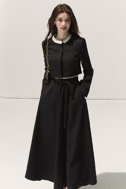 Ensemble veste courte et jupe trapèze