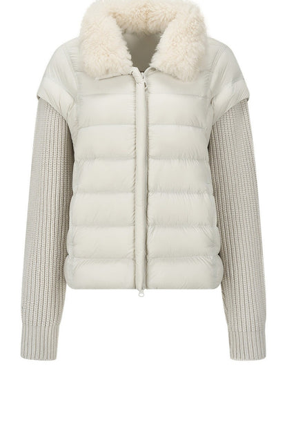 Convertible Detachable Knit Sleeve Down Vest