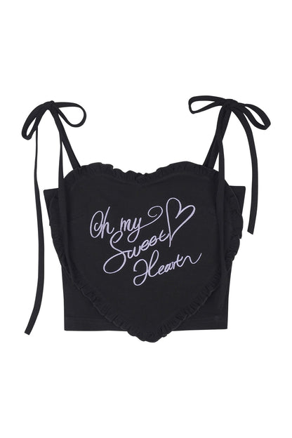 Sweet Cool 3D Heart Camisole Set-Up
