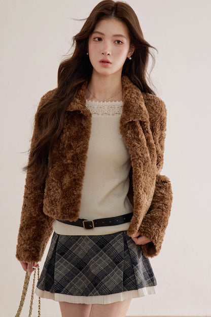 Retro Lamb Wool Plush Jacket