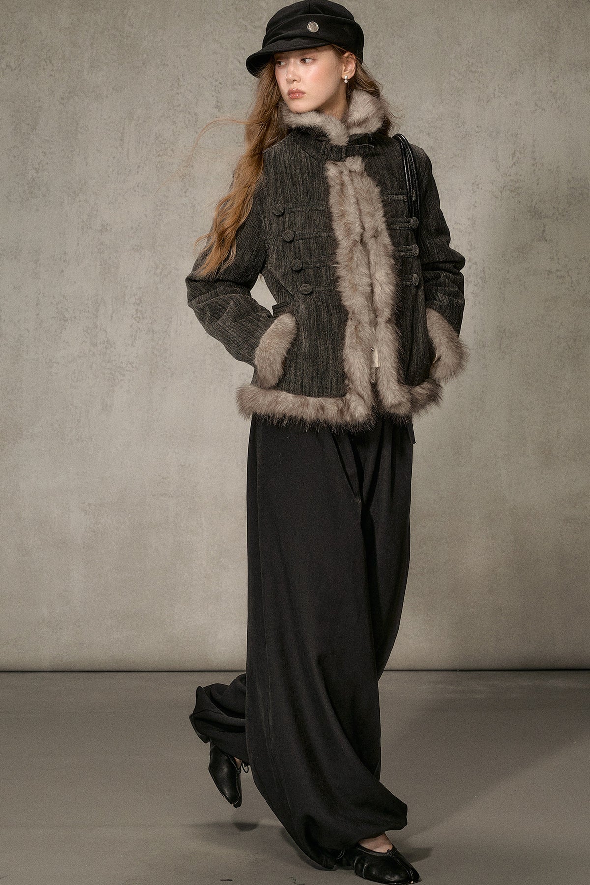 Napoleon Collar Down Jacket