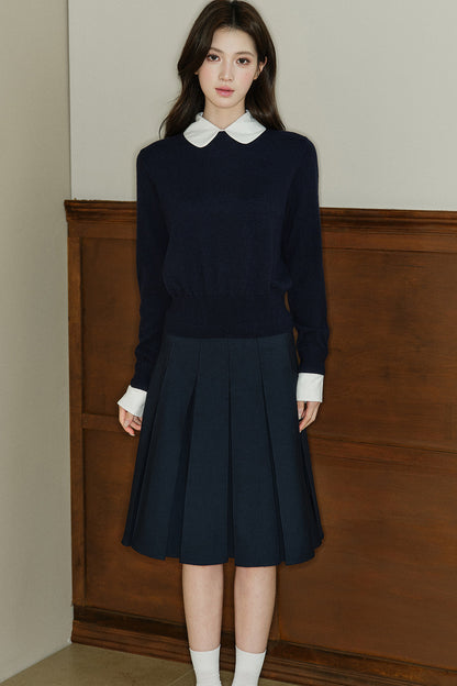 A-Line Pleated Skirt