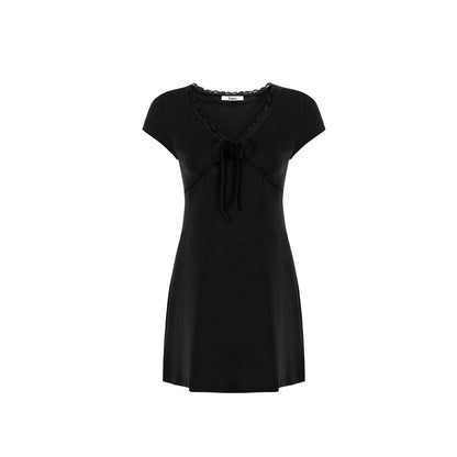 Black Lace A-Line Skirt