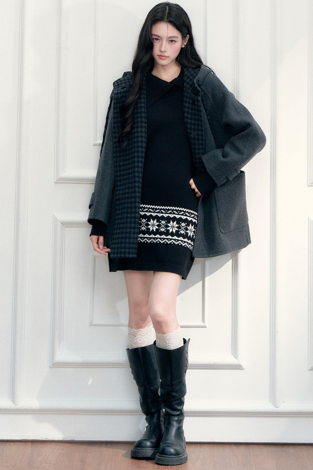 Fair Isle Knit Bodycon Dress