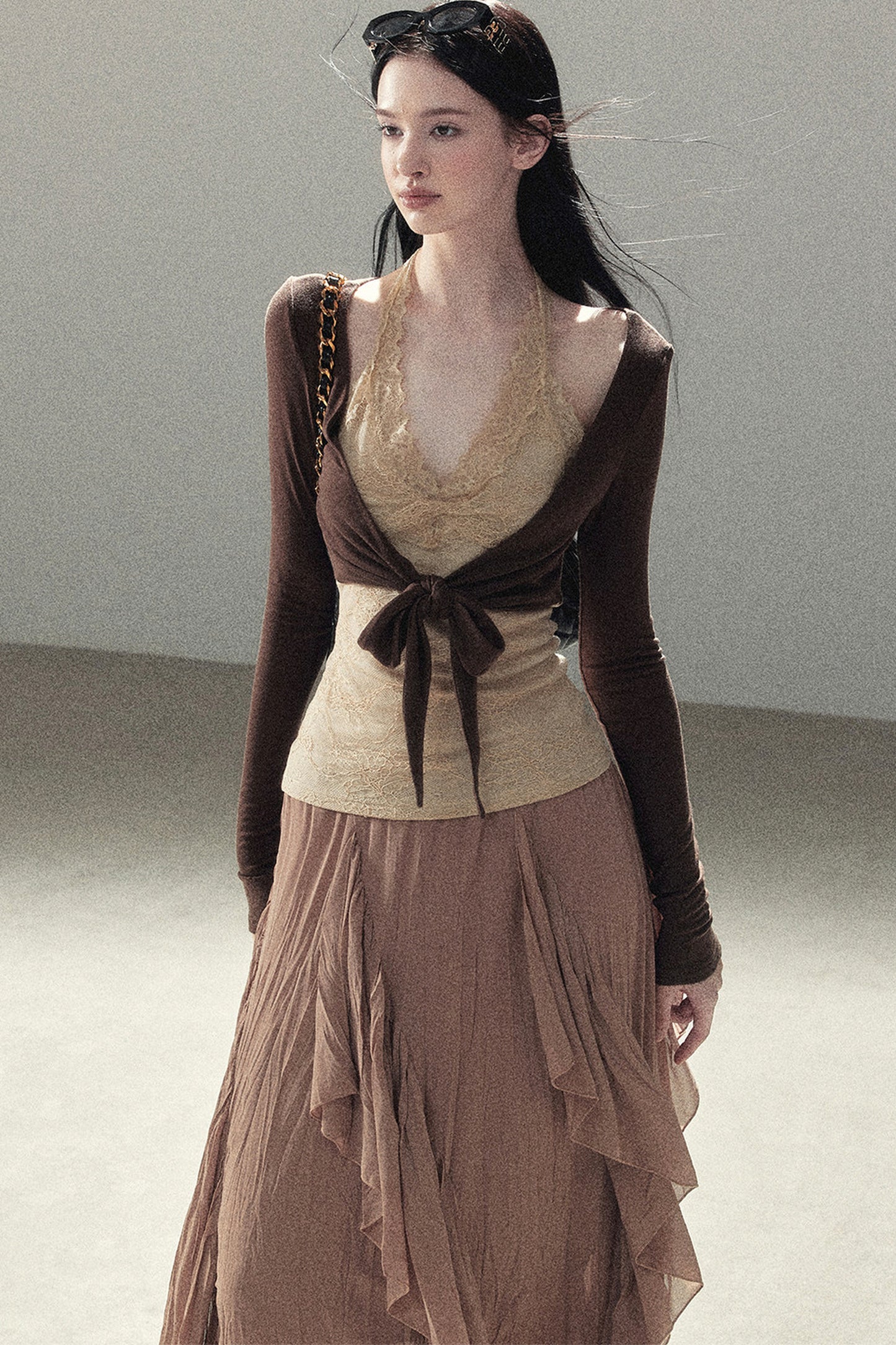 Layered-Look Lace T-Shirt
