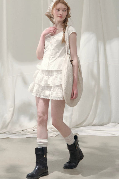 Camellia Moonlight Lace Blouse