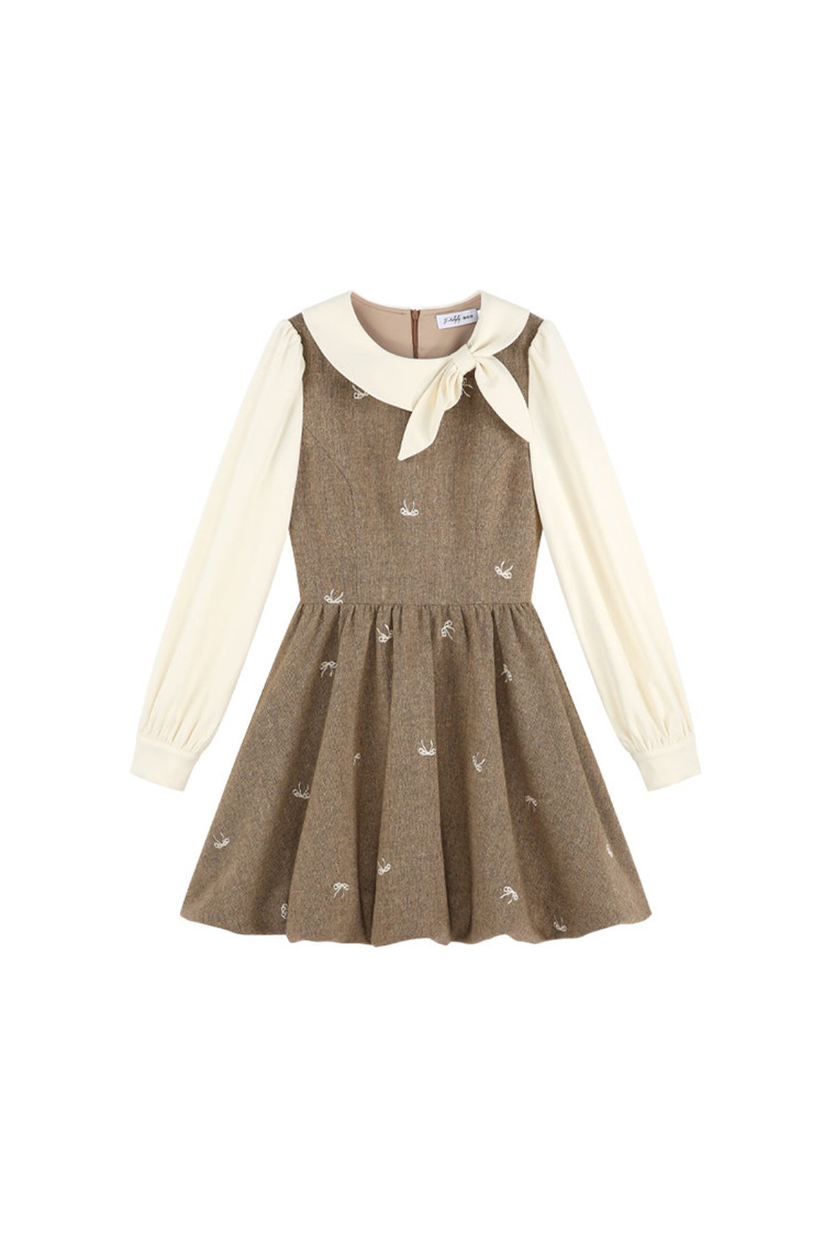 Layered-Look Floral Dress