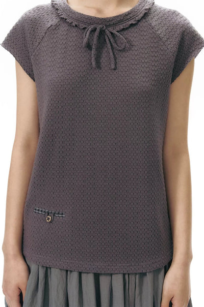 Lace-Up Raglan Top