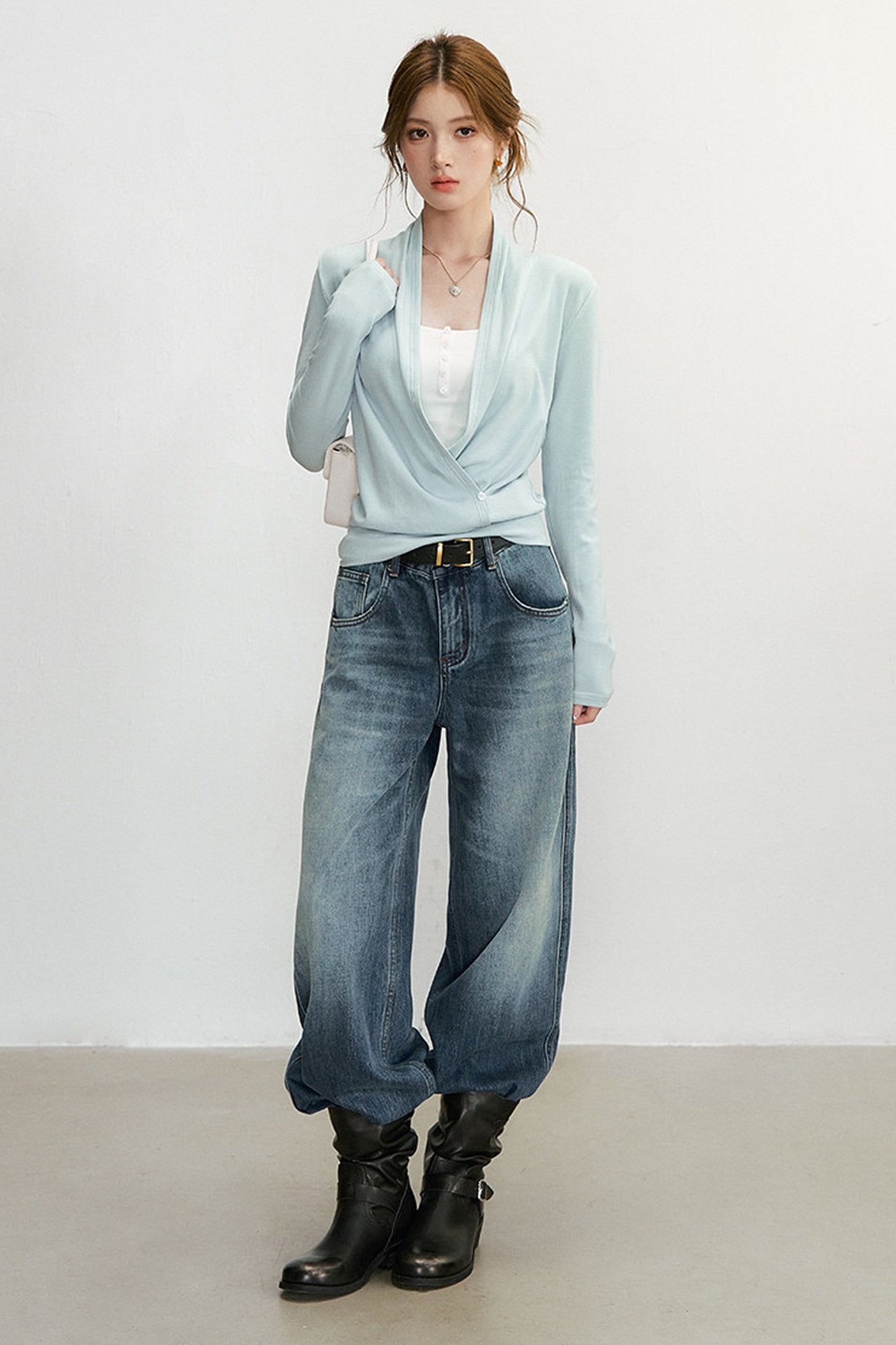 Vintage Washed Denim Pants