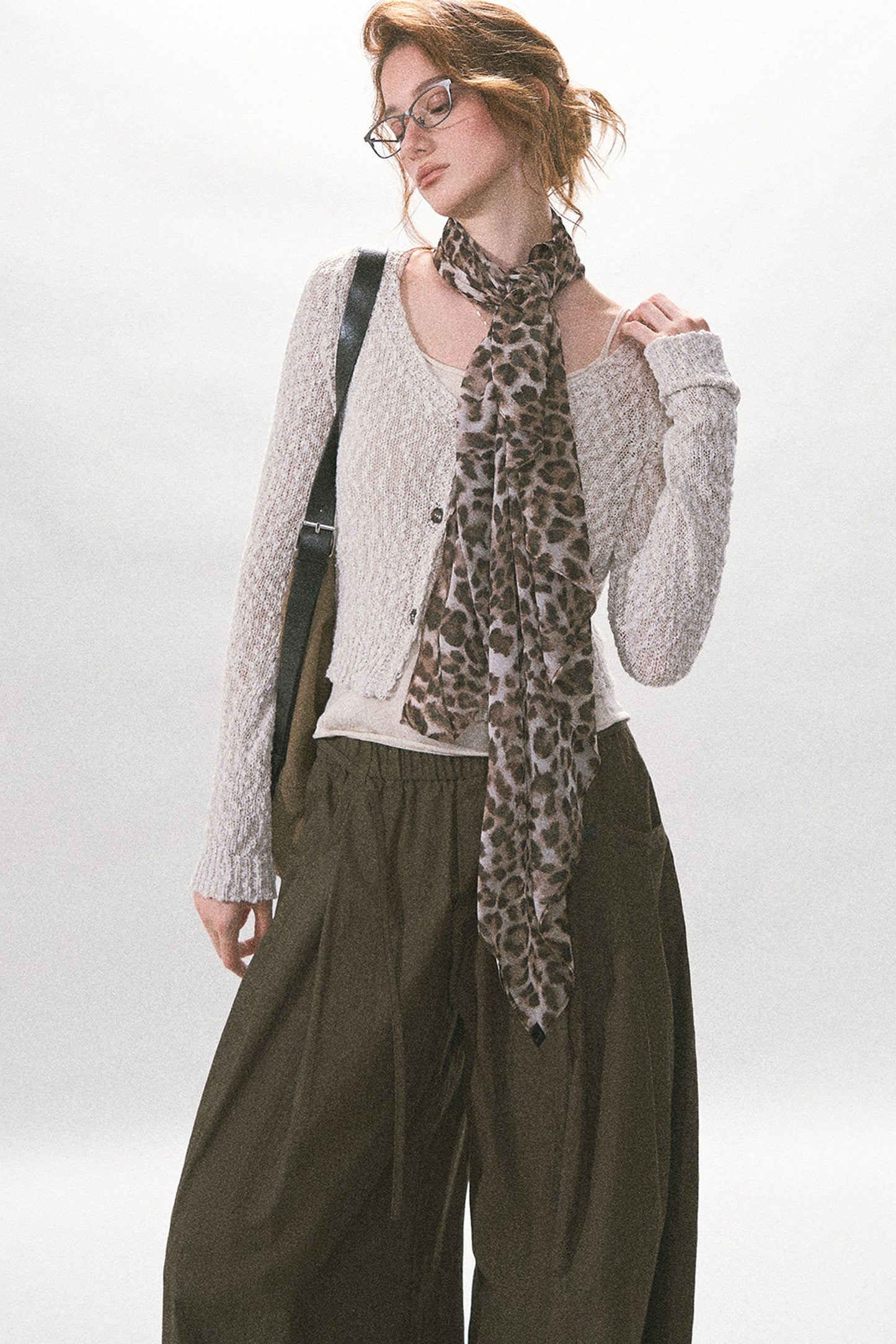 Textured Hollow-Out Knit Cardigan Jacket