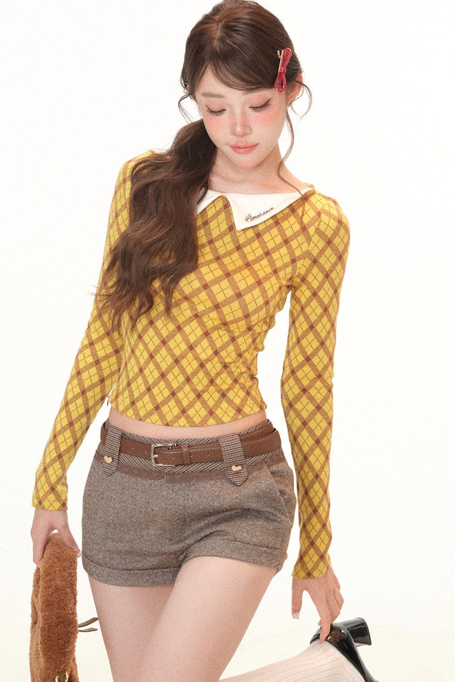 Autumn New Long Sleeve T-Shirt and Shorts Two-Piece Set