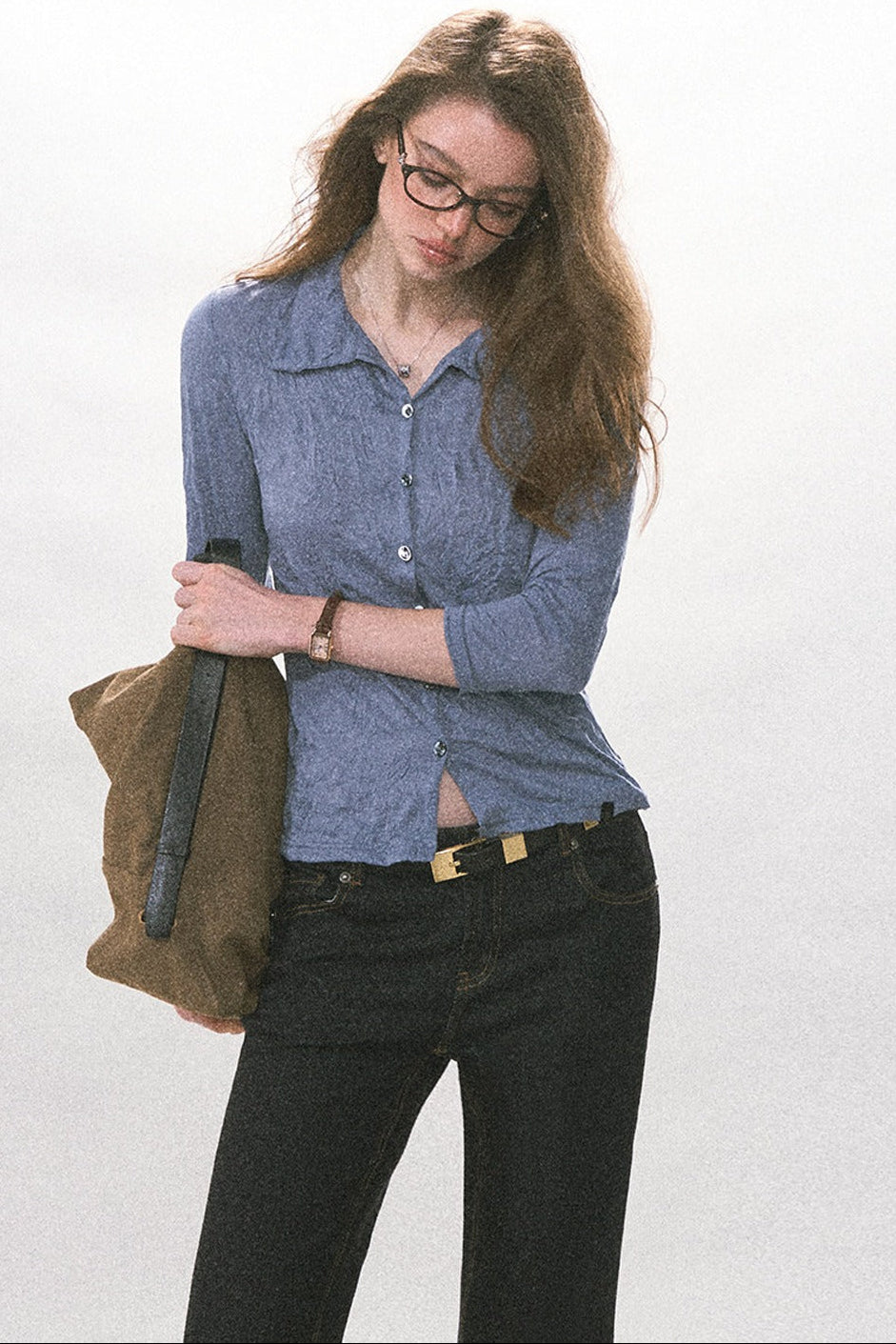 Ceinture minimaliste à boucle carrée