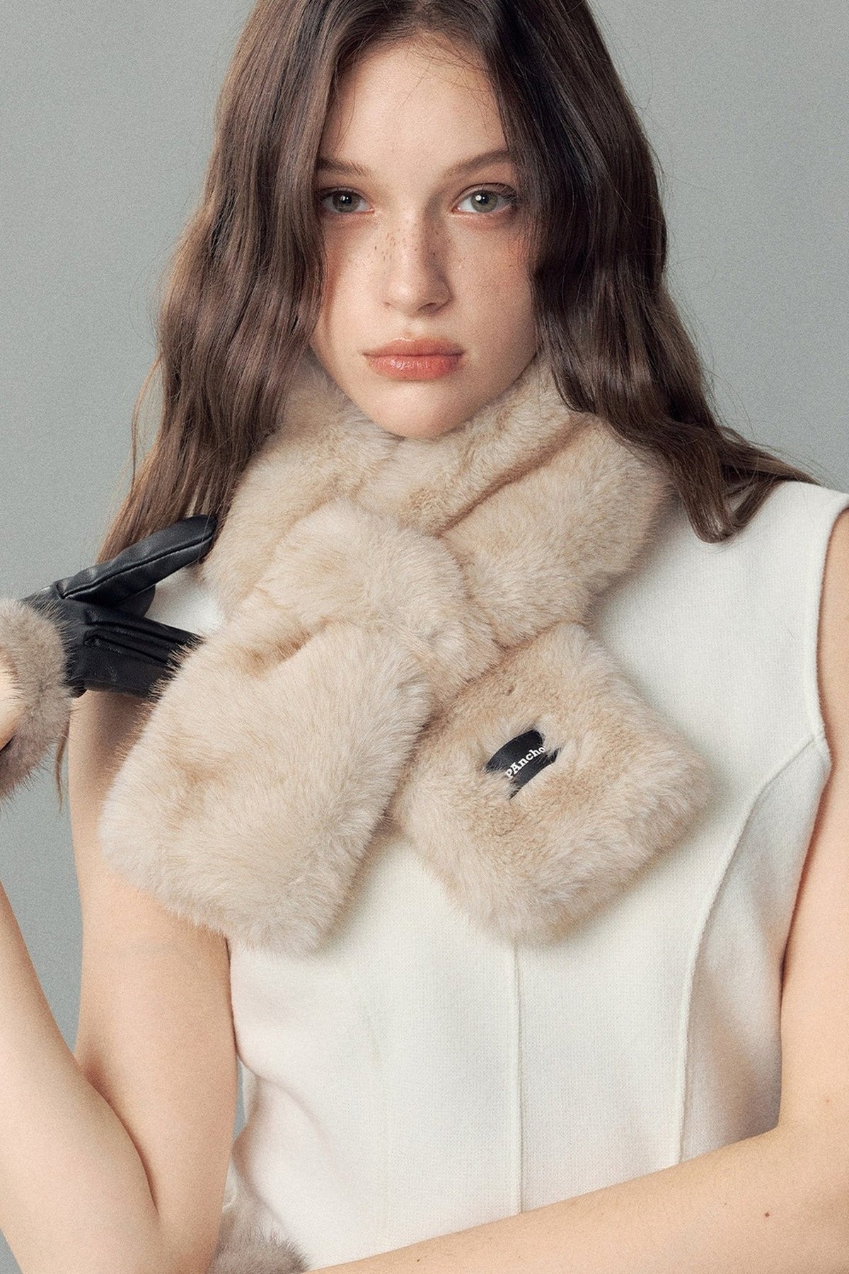 Multi-Color Eco-Friendly Fur Cross-Style Scarf
