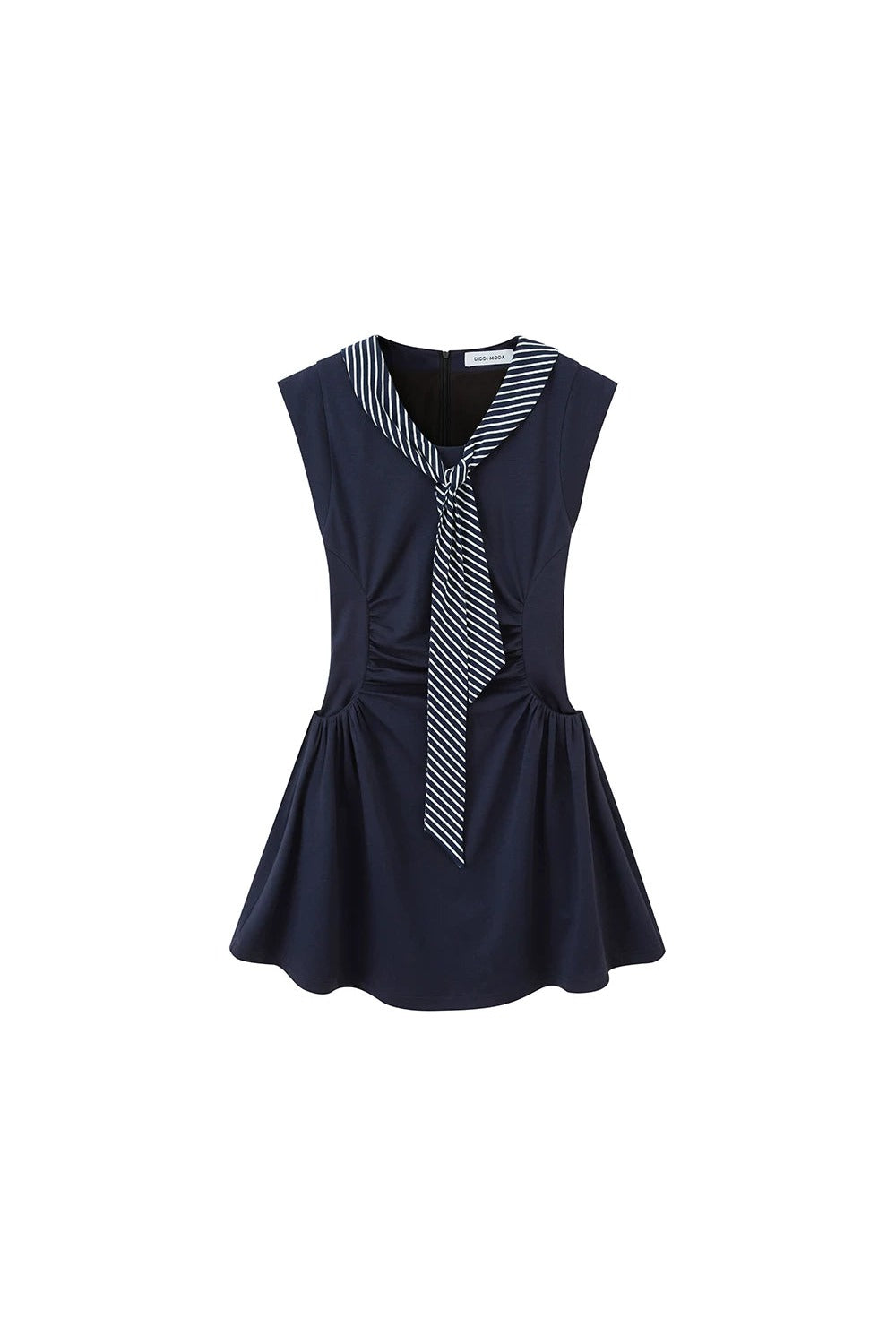 Vestido de cuello en V con mangas con volantes
