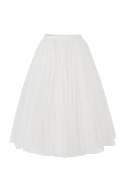 White Mesh Tutu Skirt
