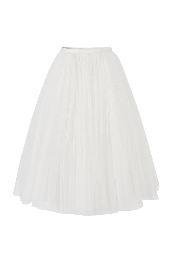White Mesh Tutu Skirt