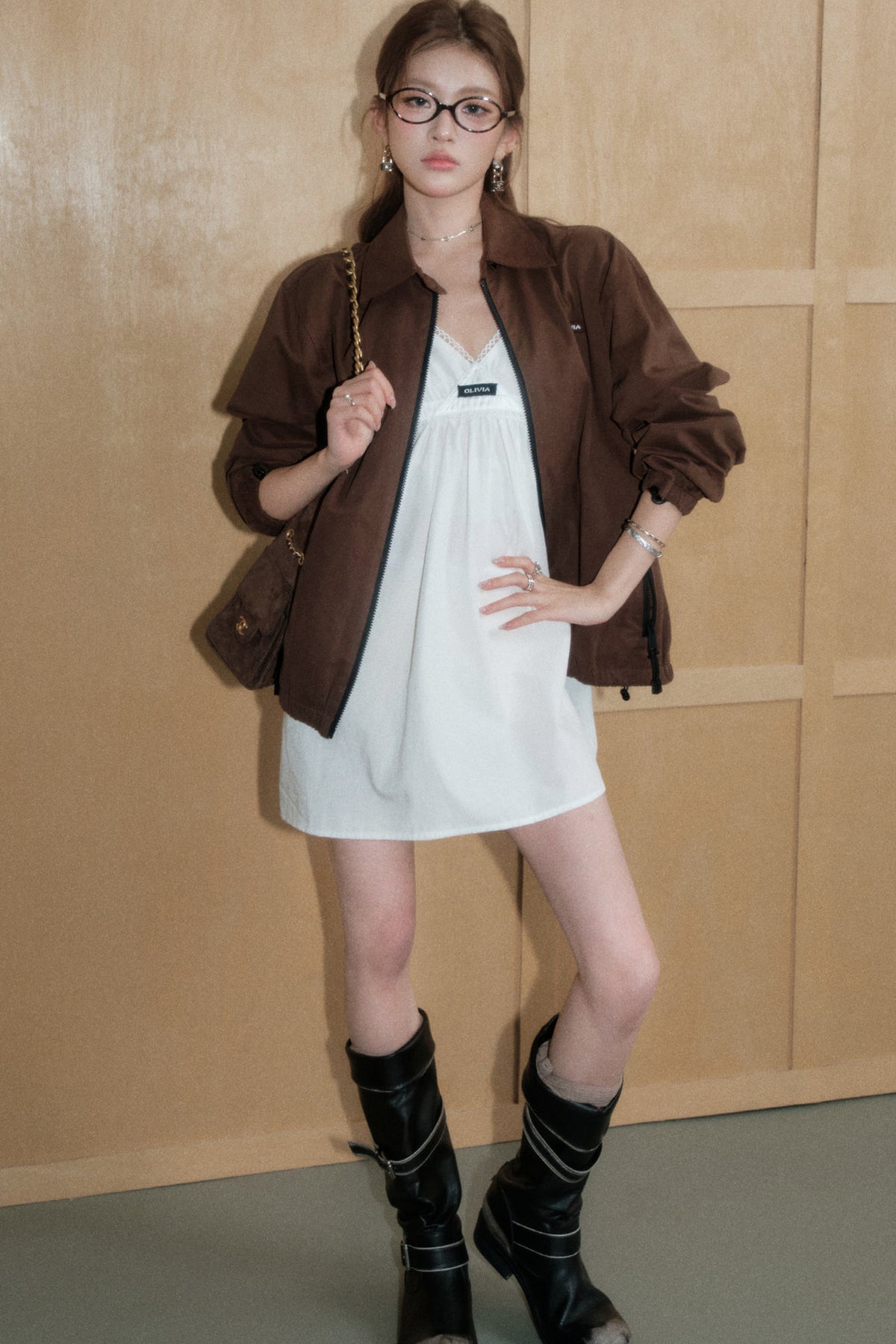 Cotton Jacket and Suspender Dress Set-Up