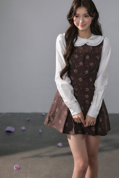 Gray Polka Dots Sleeveless Dress