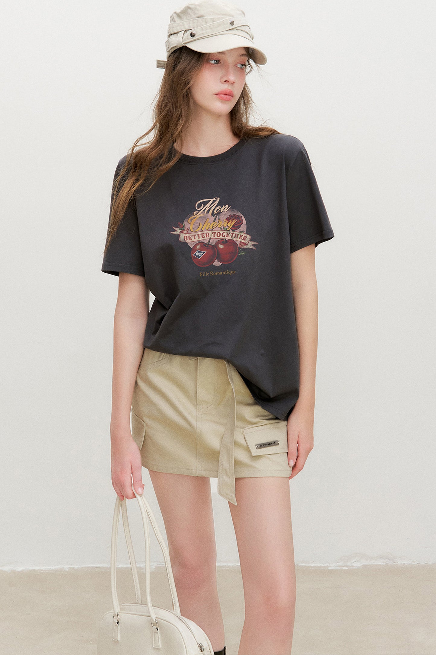 Retro Cherry Distressed Top