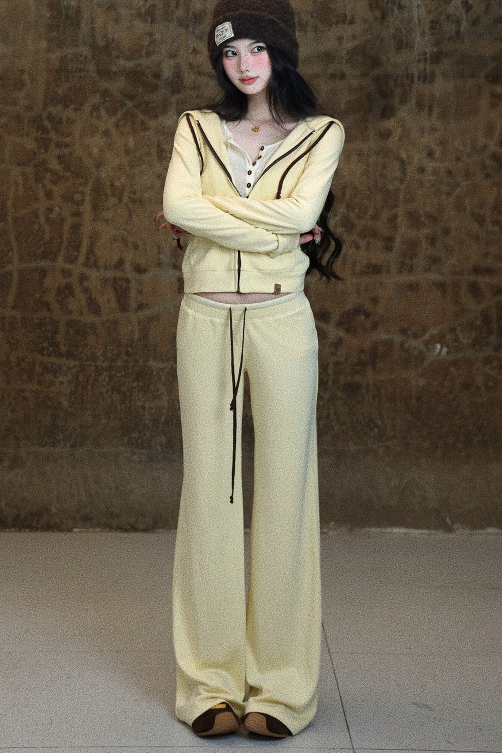 Solid Color Straight Sweatpants