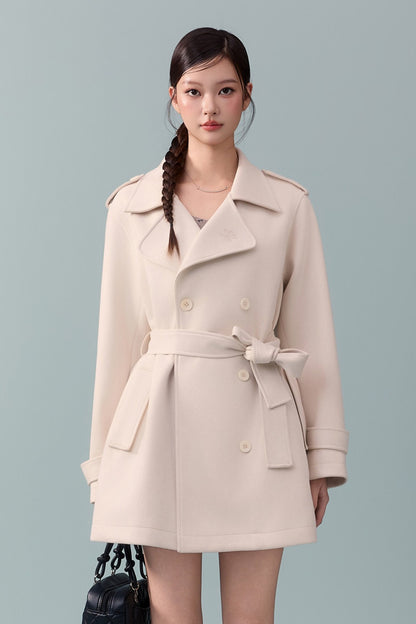 Spring and Autumn Lapel Trench Coat