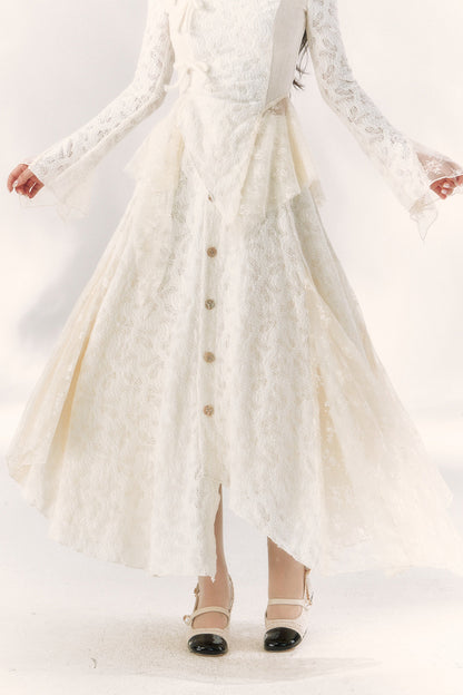 Butterfly Dream Knit Layered-Look and Skirt Set-Up