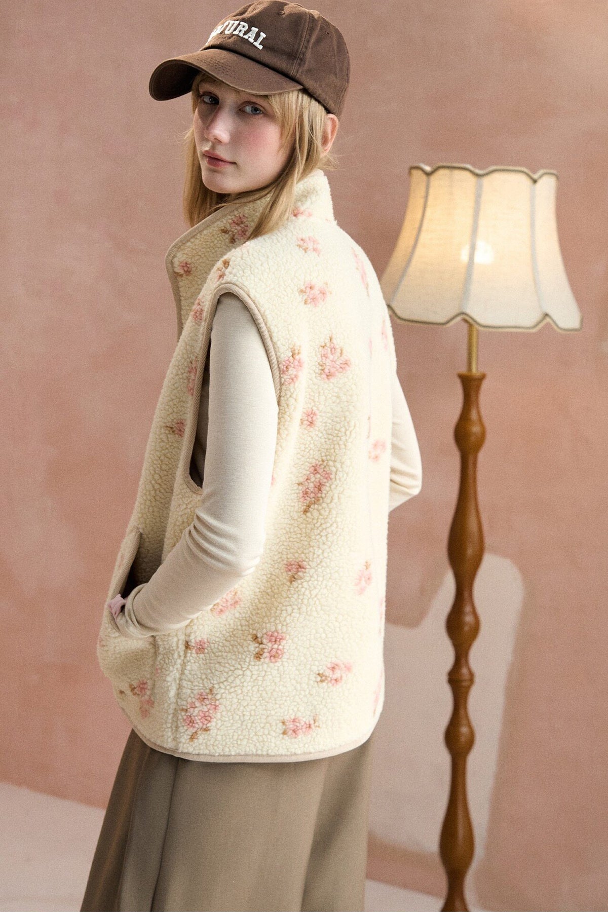 Floral Fleece Vest