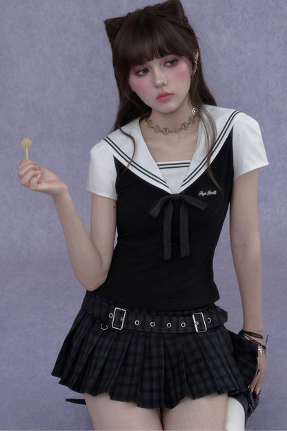 Sailor Collar Summer Top Set-Up