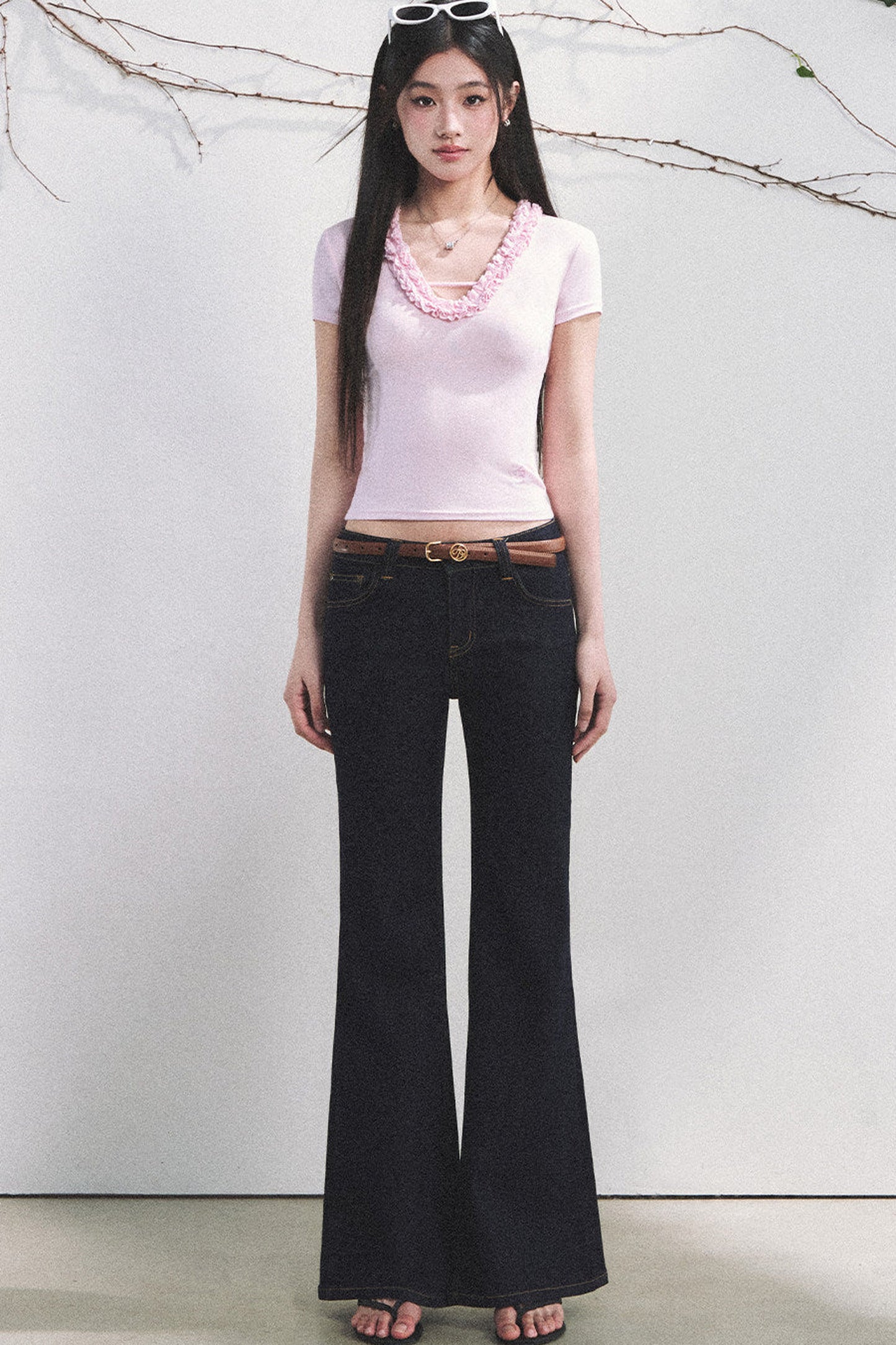 Blusa de lyocell con volantes Nube