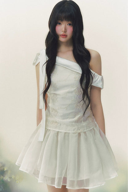 Satin Embroidery Princess Dress
