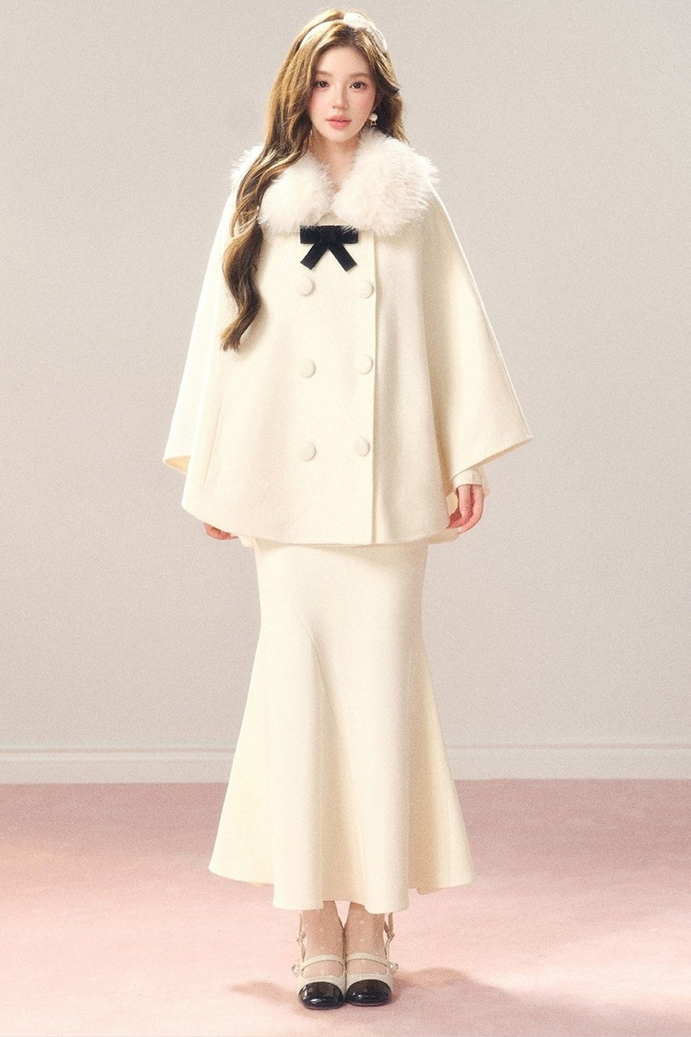 High-Waisted Elastic Fishtail Skirt