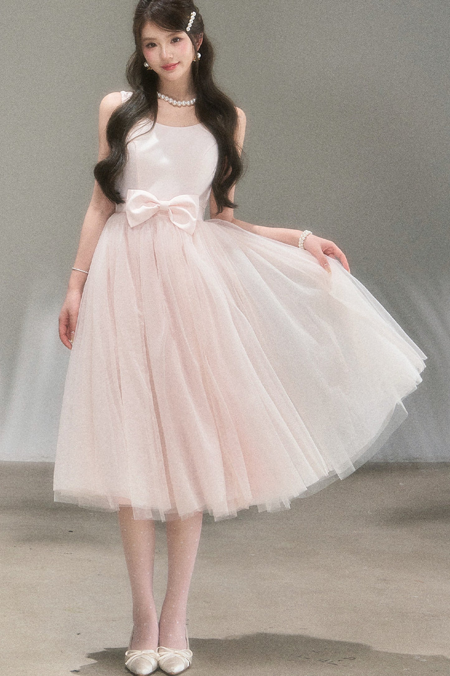 Mondlicht-Netzstoff-Ballettkleid