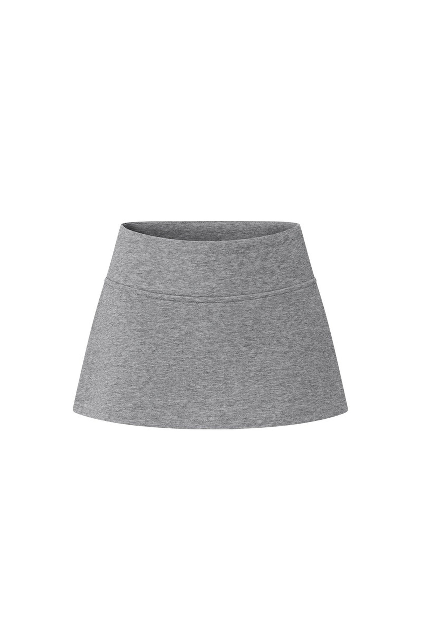 Preppy Layered-Look Shawl Sweatshirt and Irregular Skirt Set-Up