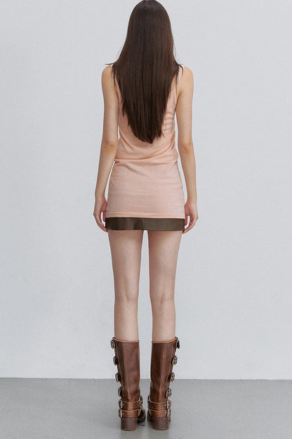 X-Line 3D Bow Tencel Wool Knit Camisole and Dress Set