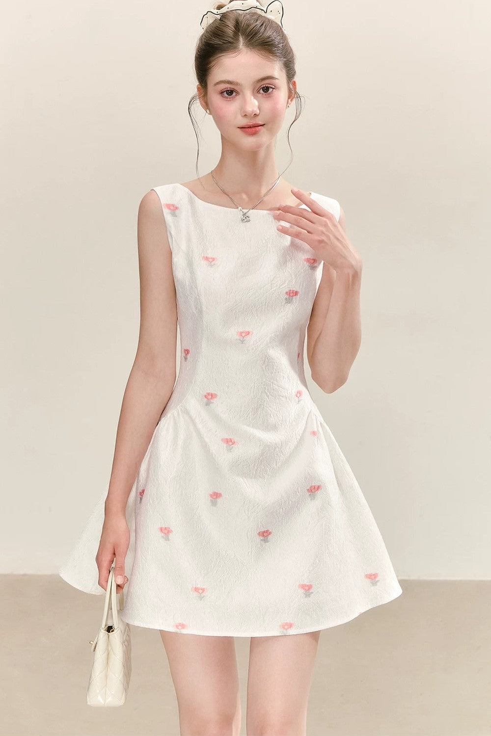 Elegant White Vest Dress