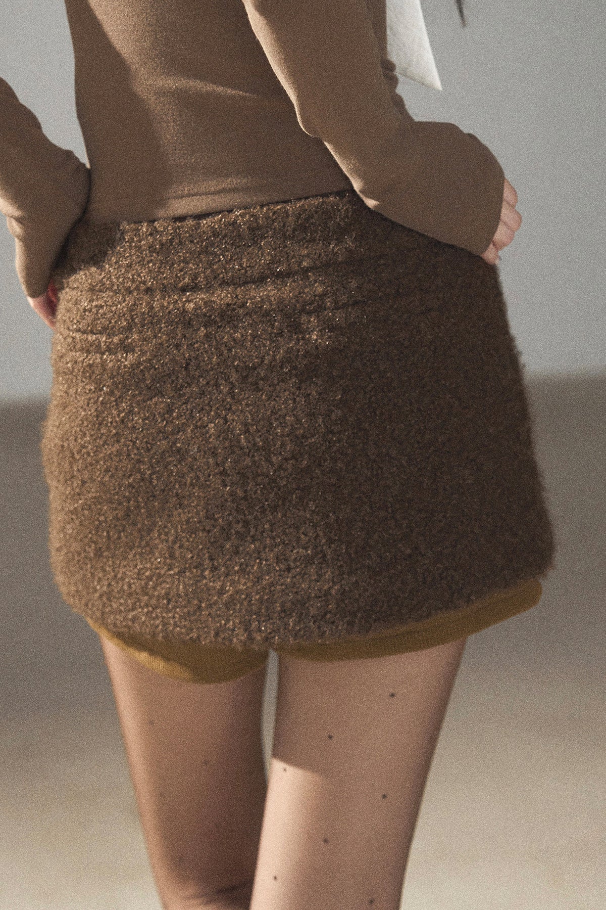 Boucle Layered-Look Skirt