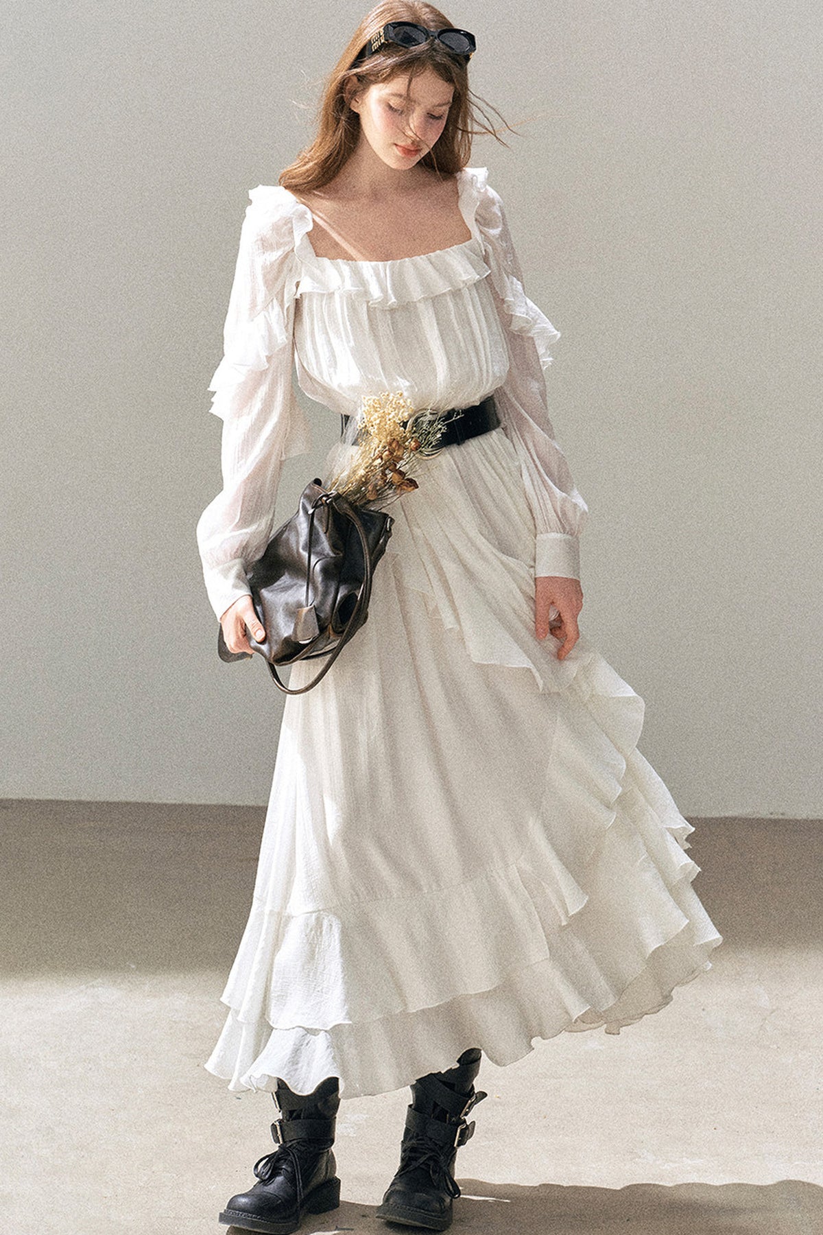 Long Ruffled Dress