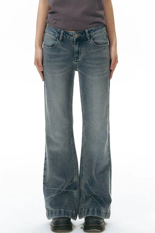 Star Embroidered Flared Pants