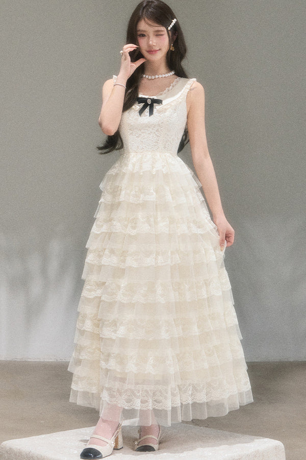 Thousand-Layer French Lace Dress