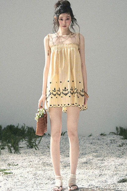 Double-Sided Wave Hem Dress