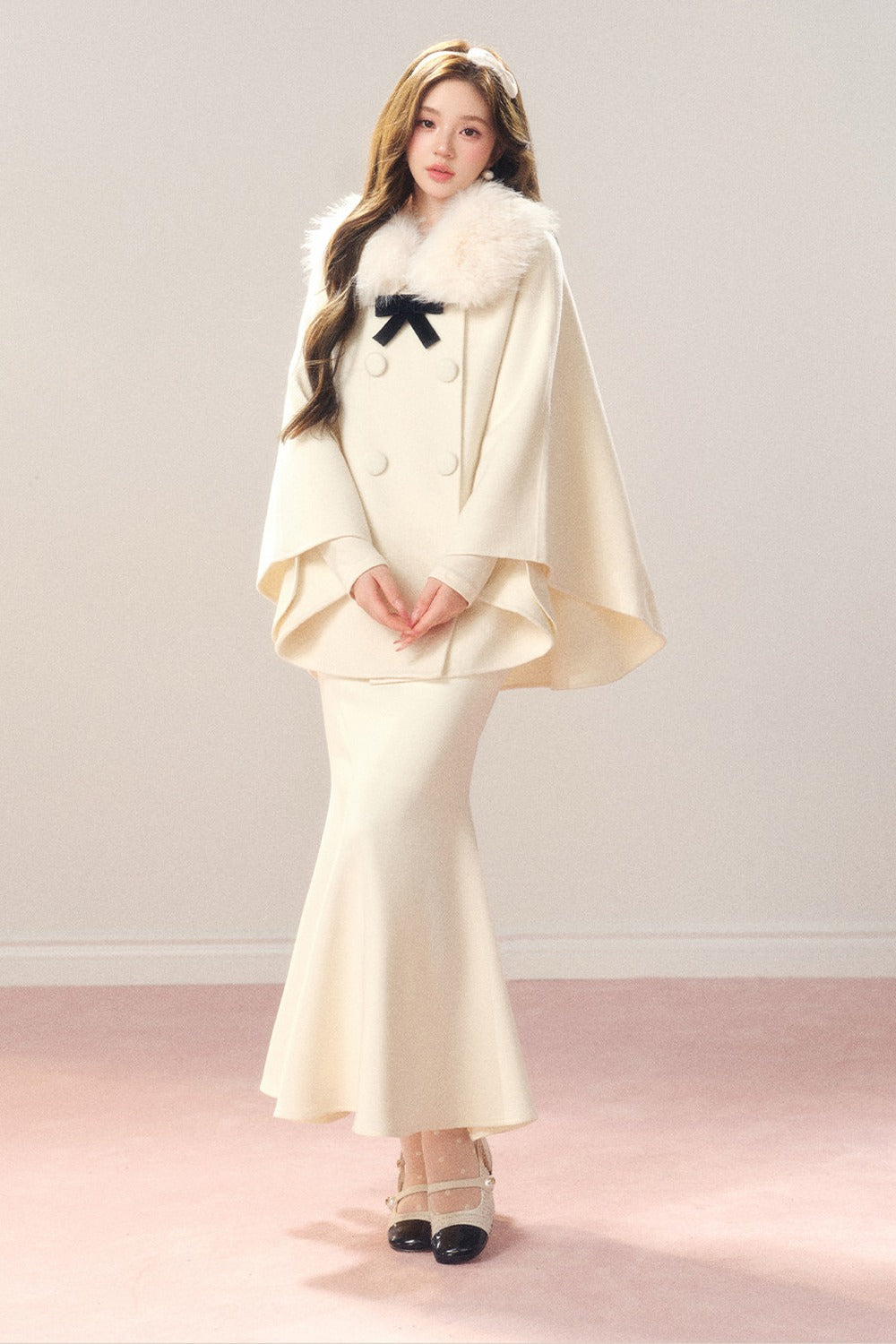 High-Waisted Elastic Fishtail Skirt