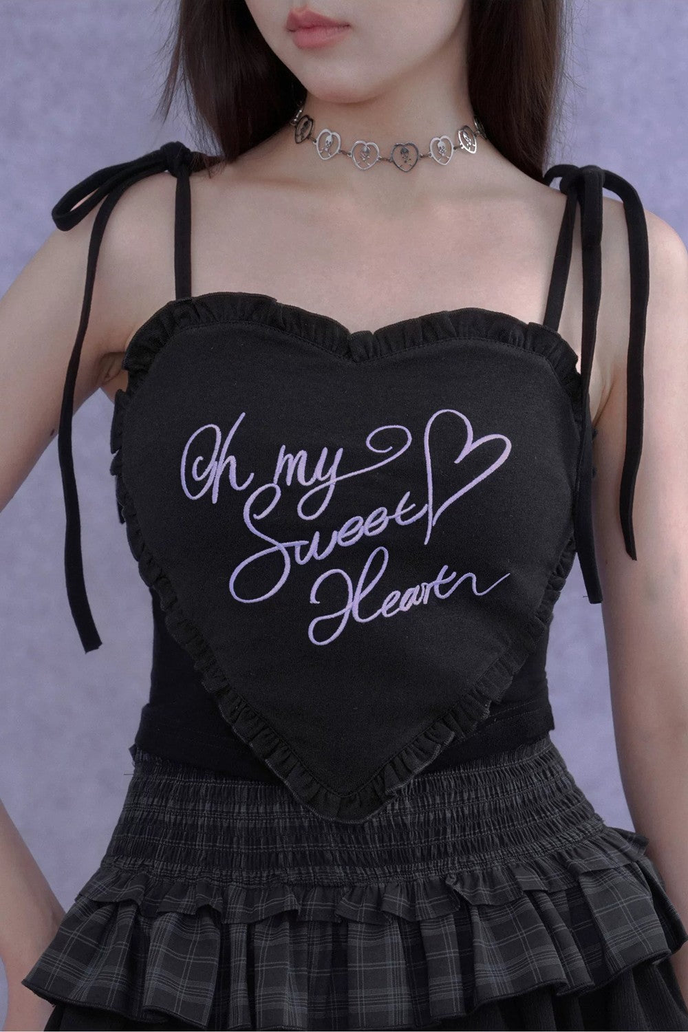Sweet Cool 3D Heart Camisole Set-Up