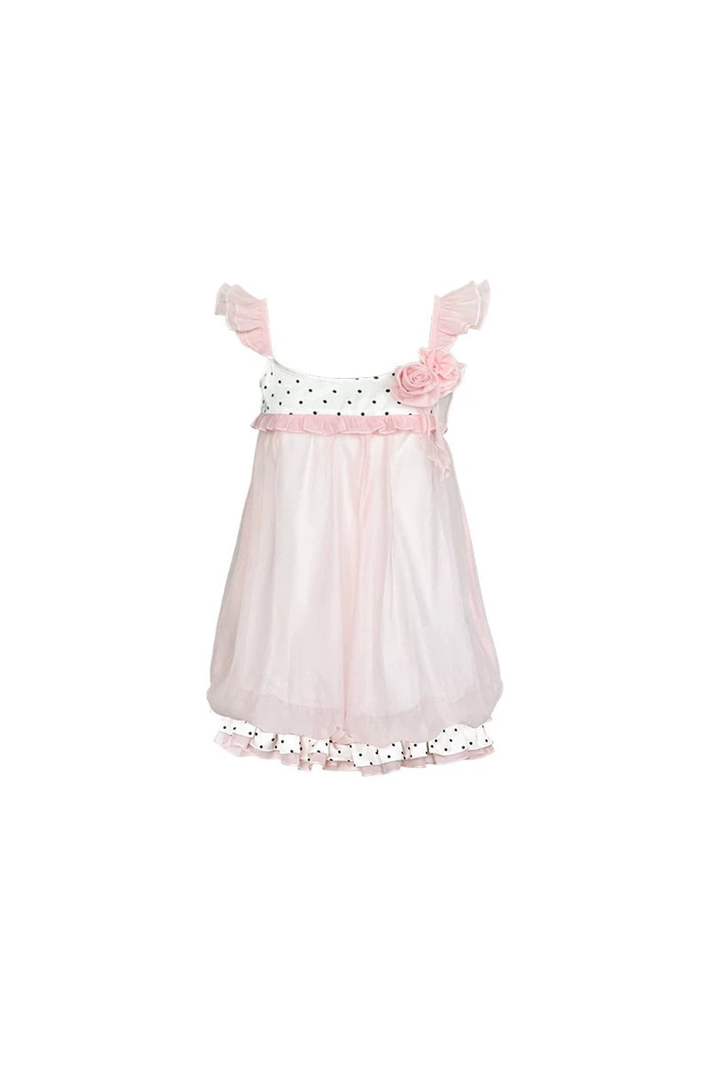Strawberry Sundae Floral Flutter Sleeve Dress