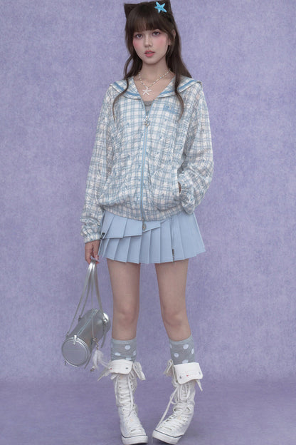 Two-Tone Pleated Skirt set-Up