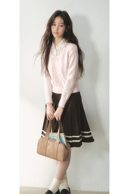 Floral Layered-Look Sweater