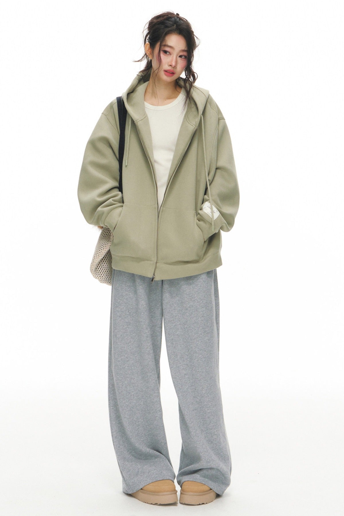 Loose Zip-Up Hoodie