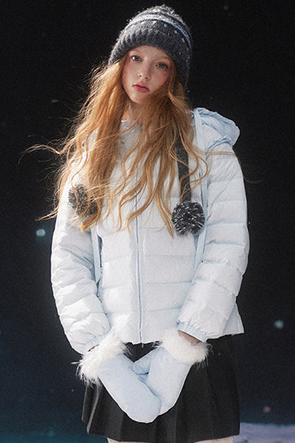 Blue Bear Detachable Sleeve Down Jacket
